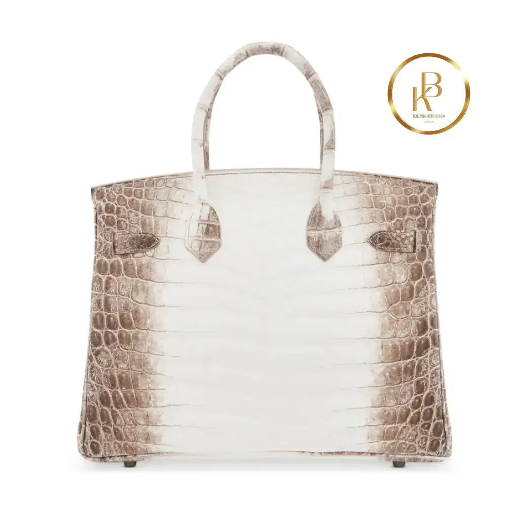 Birkin 30 Matte Himalaya Niloticus 18K White Gold Diamond Hardware