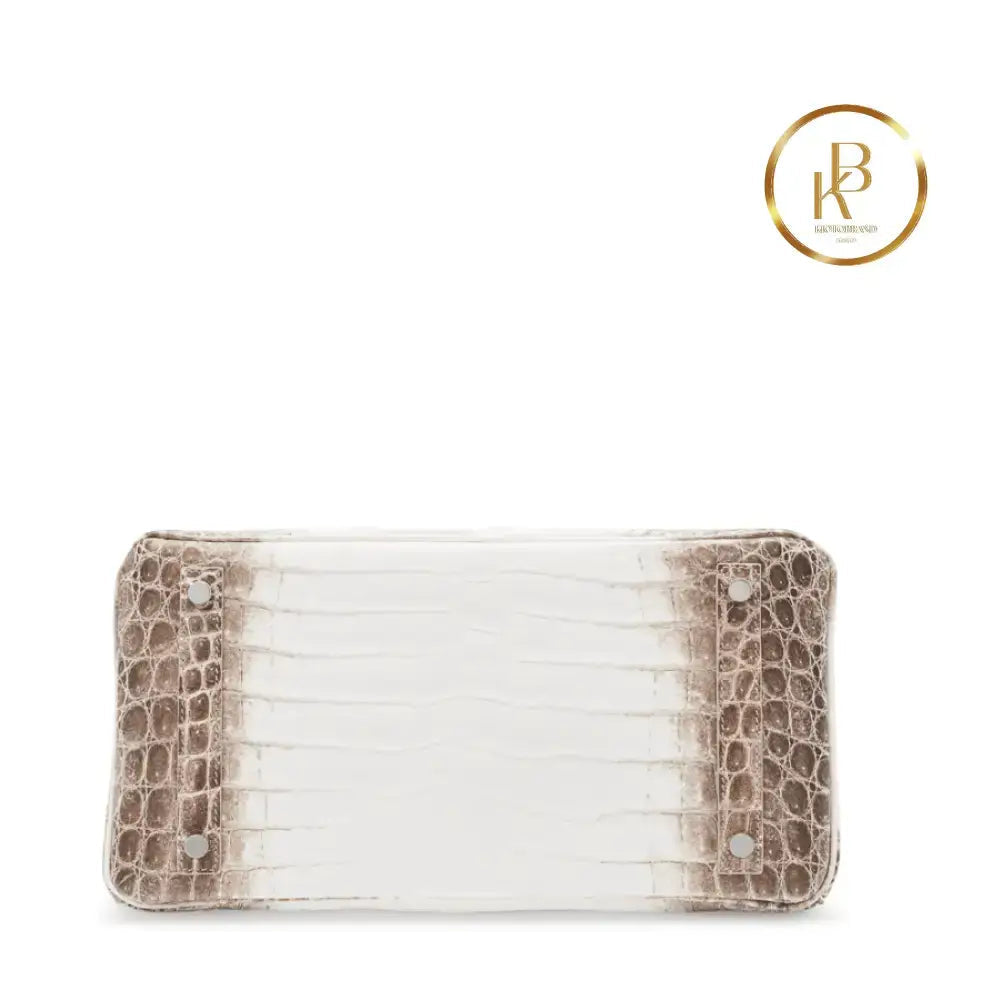 Birkin 30 Matte Himalaya Niloticus 18K White Gold Diamond Hardware