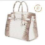 Birkin 30 Matte Himalaya Niloticus 18K White Gold Diamond Hardware - handbags