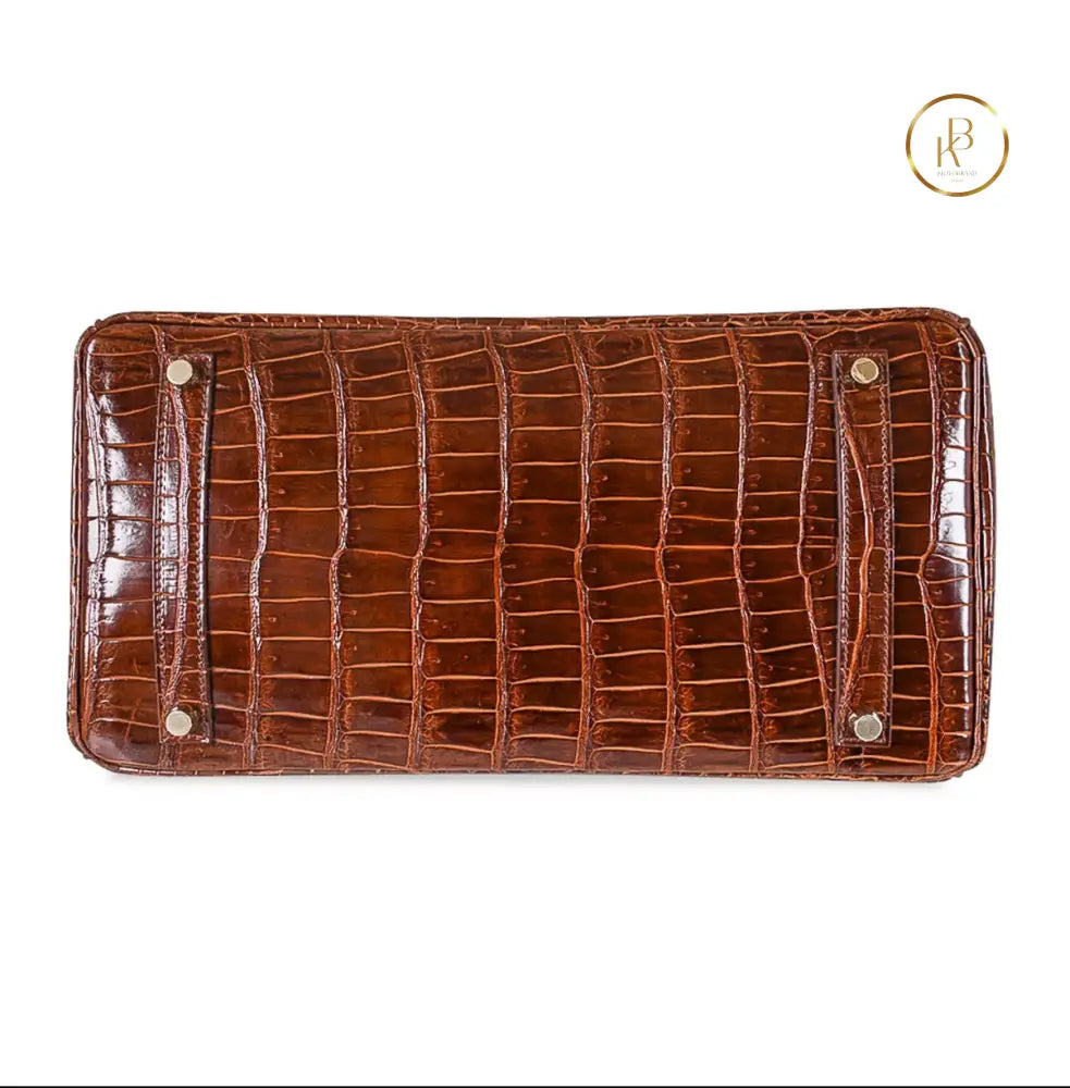 Birkin 30 Miel Porosus croc 18K Diamond Gold hardware - handbags