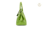 Birkin 30 Shiny Apple Porosus croco 18K White Gold Diamond hardware - handbags
