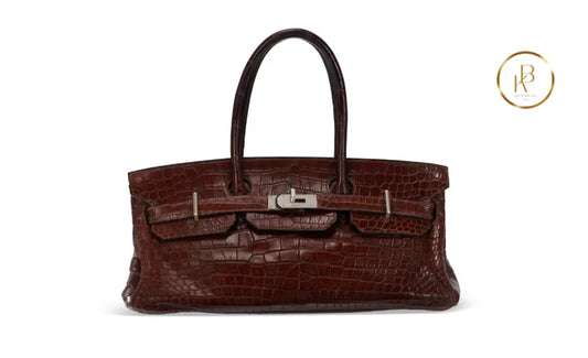 Birkin JPG 42 Matte Marron Fonce Porosus Croc Brushed Palladium handbags