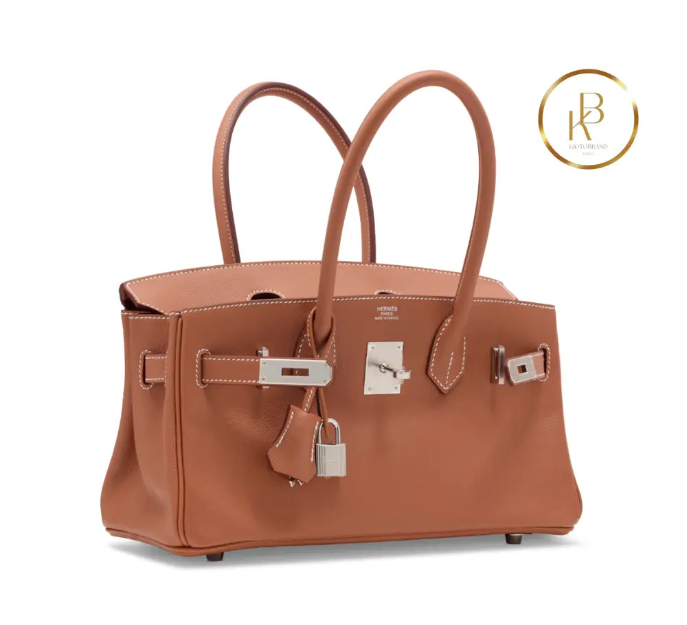 Birkin JPG Shoulder 29 Gold Evercolor Palladium handbags