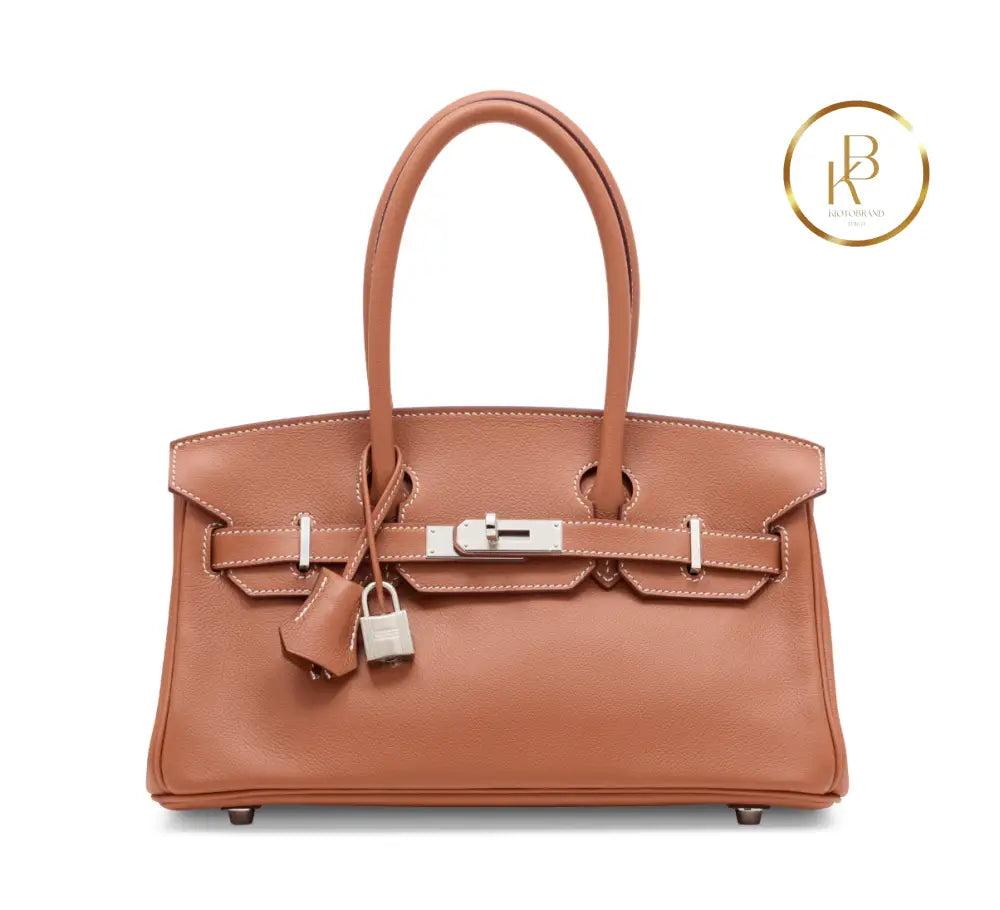 Birkin JPG Shoulder 29 Gold Evercolor Palladium handbags
