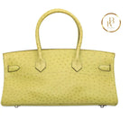 Birkin JPG Shoulder 42 I Vert Anis Ostrich Palladium handbags