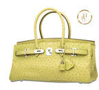 Birkin JPG Shoulder 42 I Vert Anis Ostrich Palladium handbags