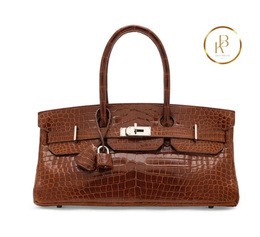 Birkin JPG Shoulder 42 Shiny Miel Porosus Croco handbags