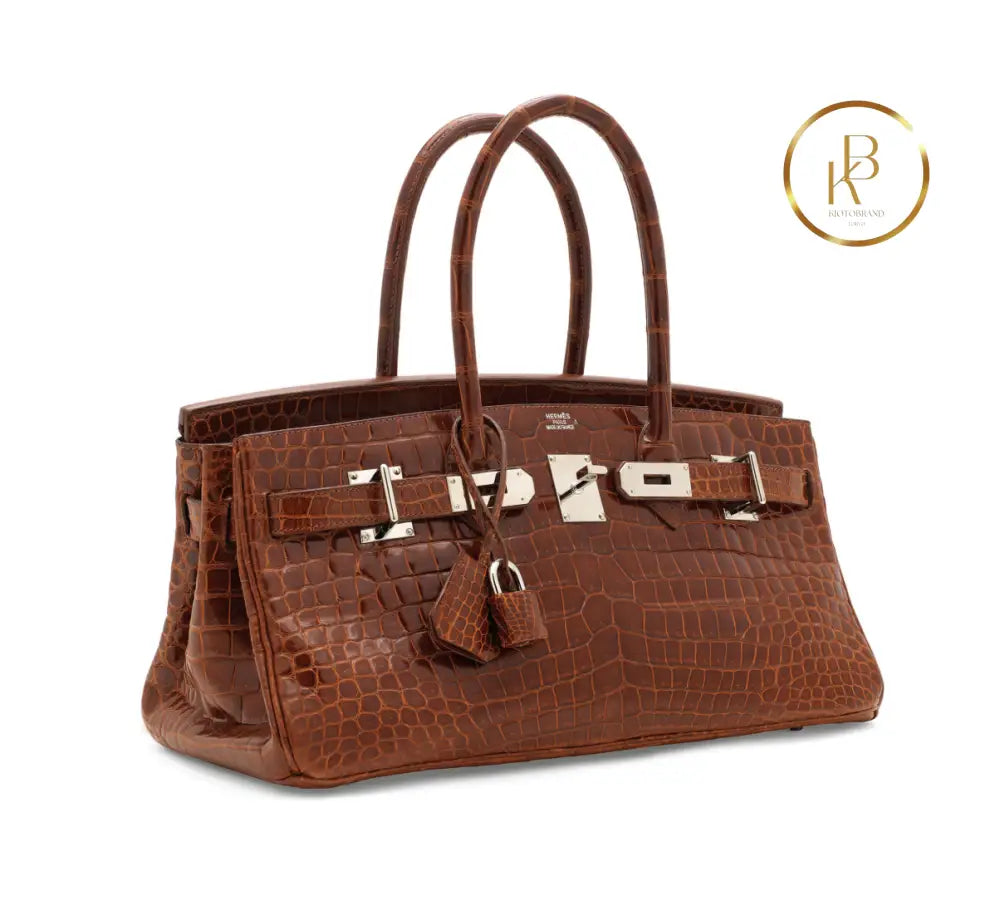 Birkin JPG Shoulder 42 Shiny Miel Porosus Croco handbags