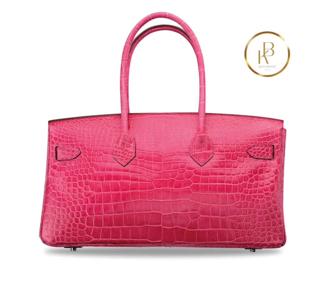 Birkin JPG Shoulder 42 Shiny Rose Tyrien Pororus Croco handbags