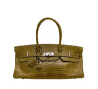 Birkin JPG Shoulder 42 Shiny Vert Anis Porosus Croco handbags