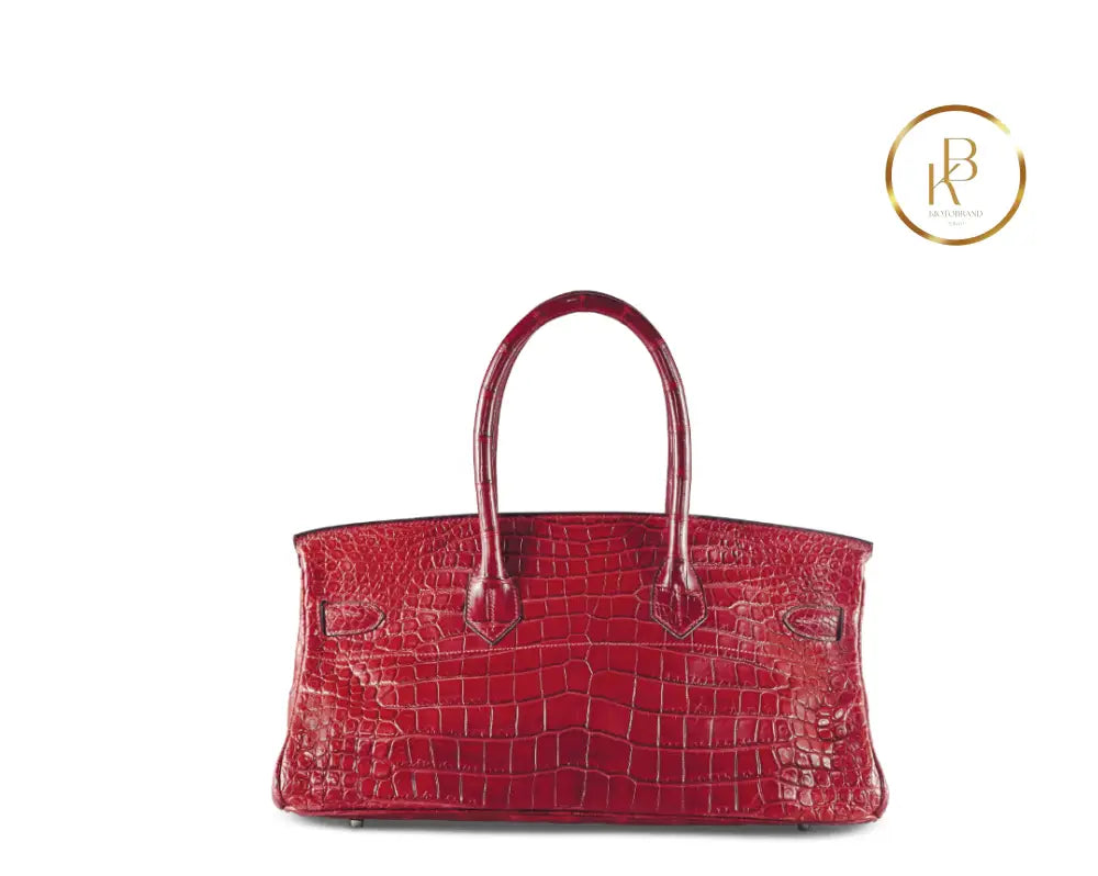 Birkin SAC JPG 42 I Shoulder Mat Rouge H Croco Palladium handbags