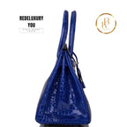Birkin 30 Bleu Electrique Shiny Porosus Crocodile