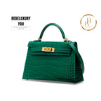 Kelly 20 Mini Ii Vert Emeraude Alligator