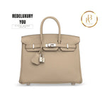 Birkin 25 Gris Tourterelle Togo