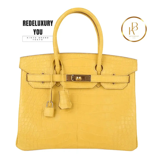 Birkin 30 Mimosa Matte Alligator