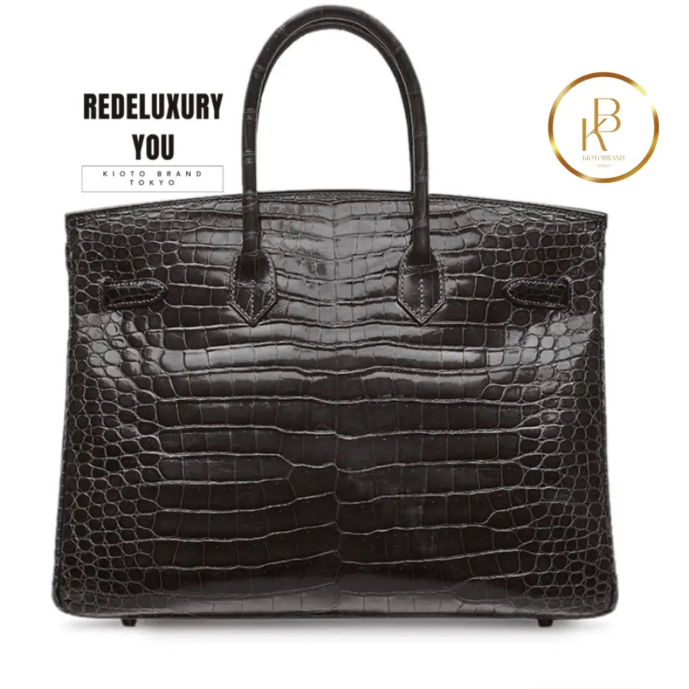 Birkin 35 Porosus Crocodile Leather