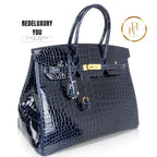 Birkin 35 Blue Sapphire Porosus Crocodile