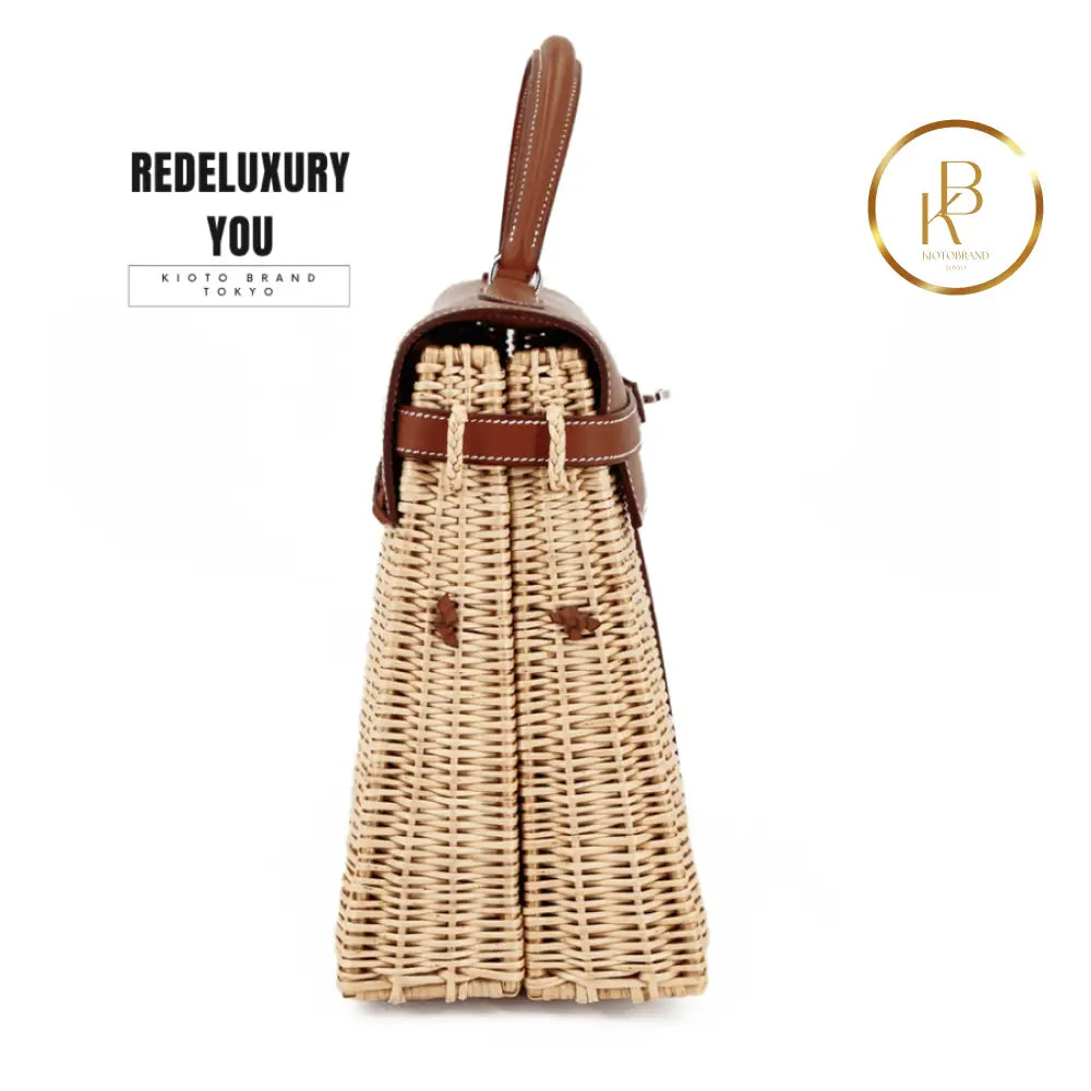 Kelly Picnic 35 Osier Wicker And Fauve Barenia (Limited Edition)