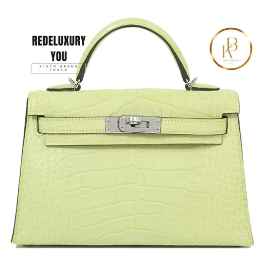 Kelly 20 Mini Ii Jaune Bourgeon Matte Alligator