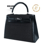 Kelly 25 Sellier Black Silver Crinoline Limited Edition