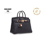 Birkin 25 Black Togo Rose Gold Perfect for Black Friday 2024
