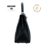 Kelly 25 Sellier Black Silver Crinoline Limited Edition