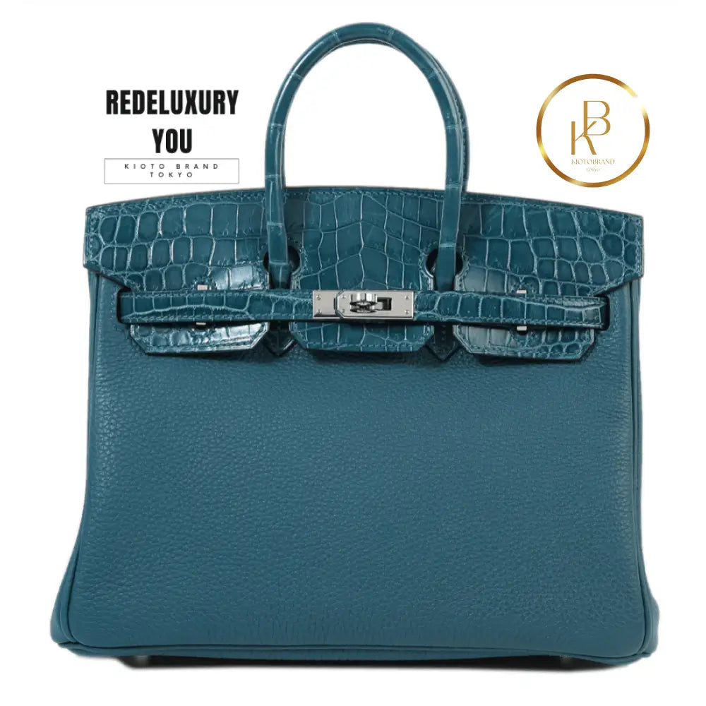 Birkin 25 Touch Nile Croc Vert Bosphore Togo (Limited Edition)