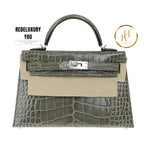 Kelly 20 Mini Pigeon Grey Crocodile