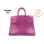 Birkin 35 Crocodile Cyclamen Purple Pink