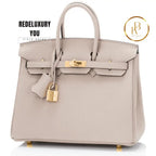 Birkin 25 Gris Tourterelle Togo Dove Grey Bag Gold Hardware