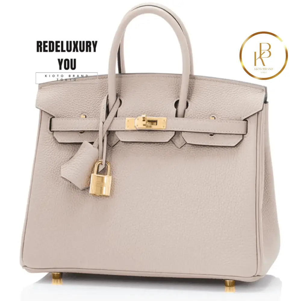 Birkin 25 Gris Tourterelle Togo Dove Grey Bag Gold Hardware