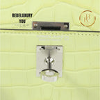 Kelly 20 Mini Ii Jaune Bourgeon Matte Alligator