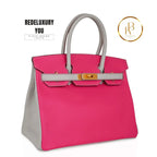 Birkin 30 Bag Hss Rose Shocking Gris Perle Chevre Special Order