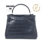 Kelly Doll Matte Alligator Navy And Black (Limited Edition)