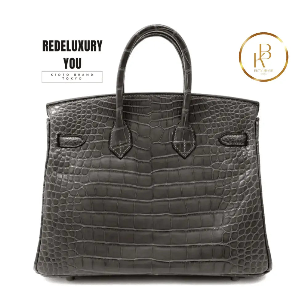 Birkin 25 Graphite Matte Crocodile