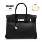 Birkin 30 Black Swift Palladium