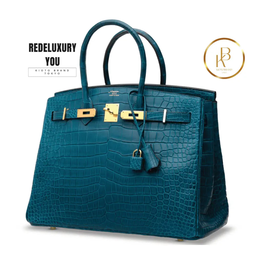 Birkin 35 Matte Colvert Porosus Croc