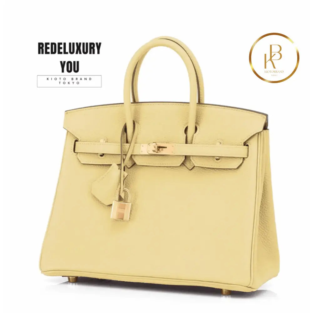 Birkin 25 Jaune Poussin Yellow Ghw