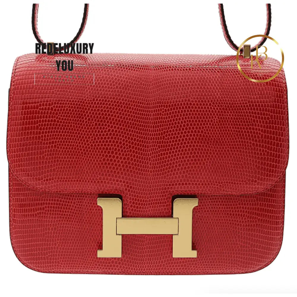 Lizard Constance Iii Mini 18 Rouge Exotique