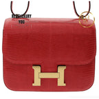 Lizard Constance Iii Mini 18 Rouge Exotique