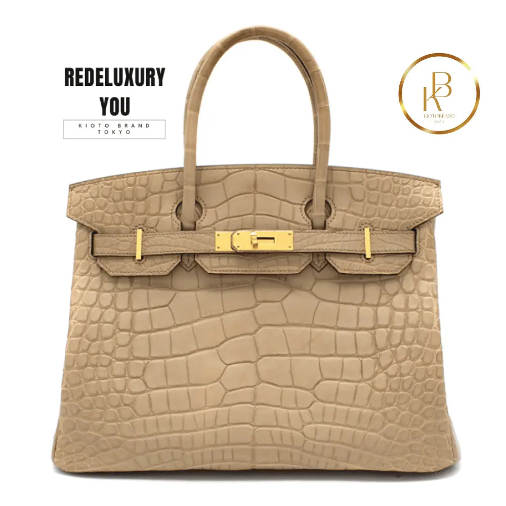 Birkin 30 Poussiere Matte Alligator