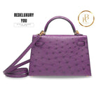 Kelly 20 Mini Violine Ostrich