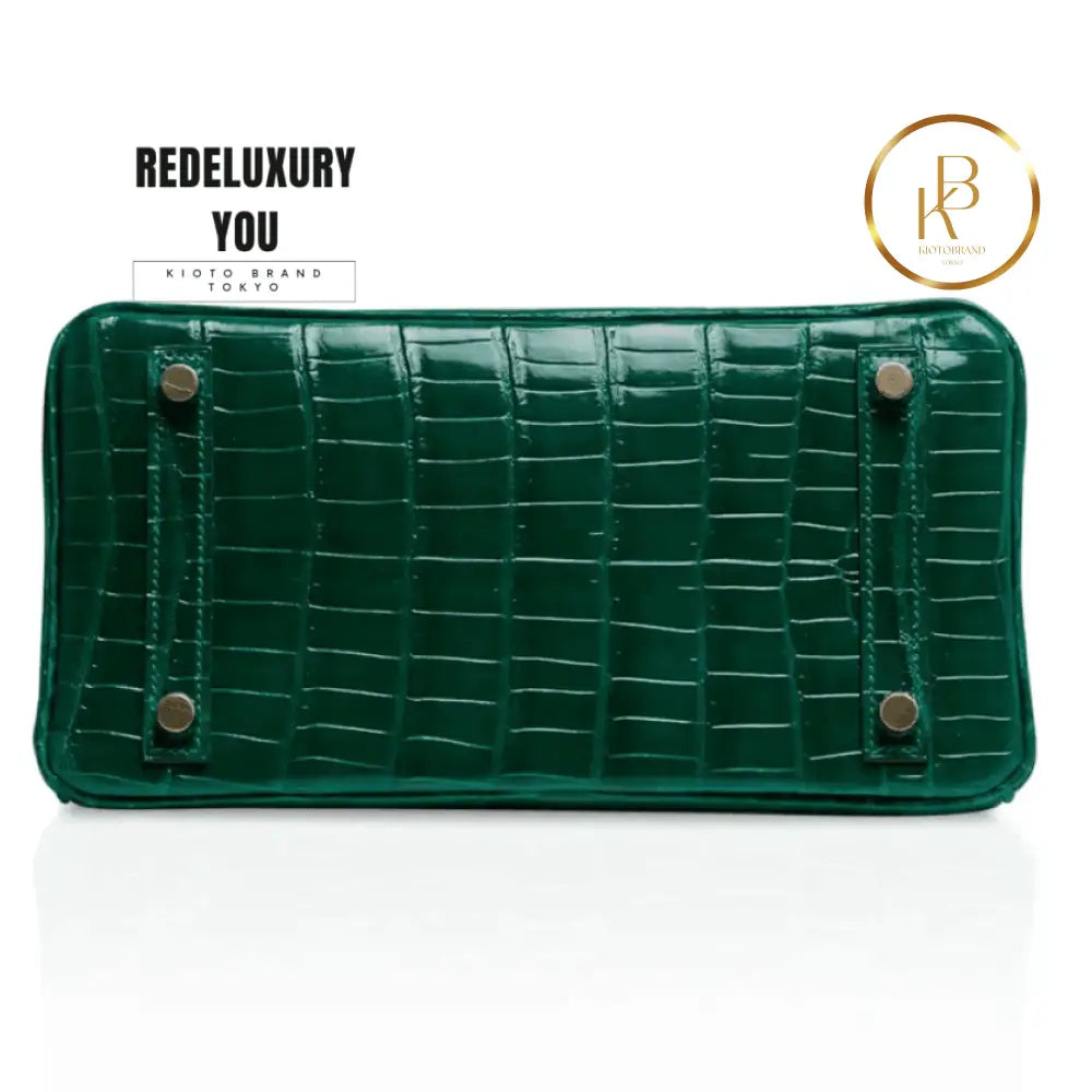 Birkin 25 Emerald Crocodile