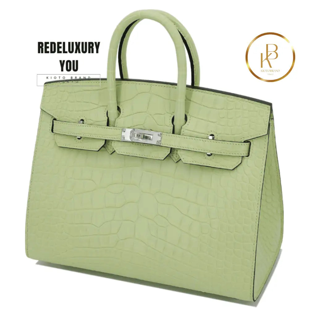 Birkin 25 Sellier Jaune Bourgeon Matte Alligator