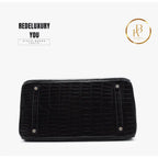 Birkin 35 Deep Blue Crocodile Leather