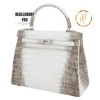 Kelly 25 Matte Niloticus Crocodile Himalaya With Diamonds Palladium Hardw