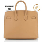 Birkin 25 Sellier Biscuit Veau Madame