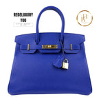 Birkin 35 Blue Electric Epsom