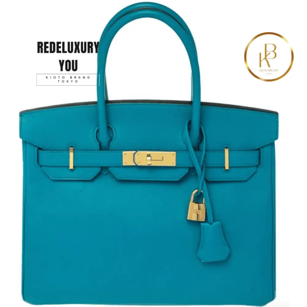 Birkin 30 Blue Epsom