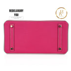 Birkin 30 Bag Hss Rose Shocking Gris Perle Chevre Special Order